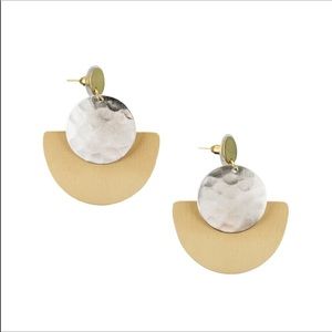 MATr BoOmie Hand Tooled Earrings NWT! 2 Tone